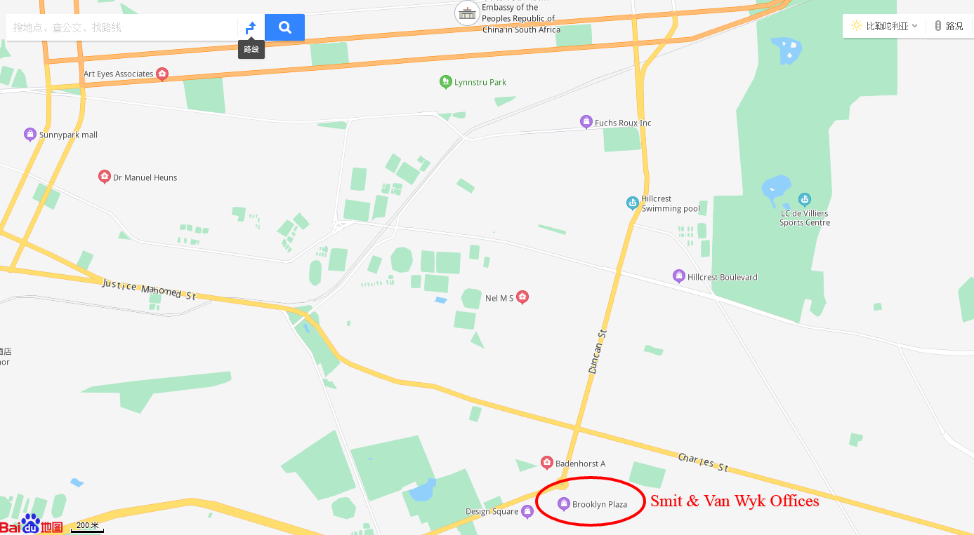 Smit & Van Wyk Map